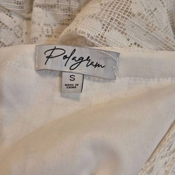 Polagram Women's Ivory Poly/Cotton Lined Lace Dress - Picture 12 of 12